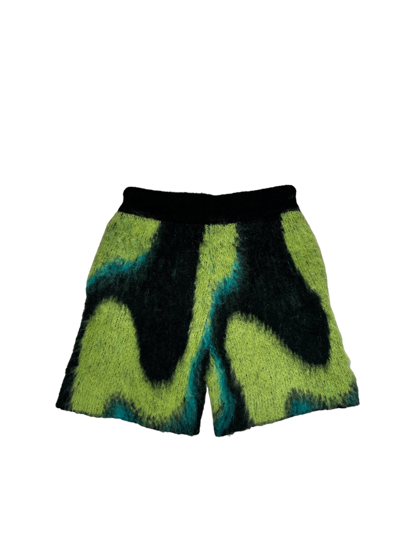 GREEN MOHAIR SHORTS (READY TO SHIP)